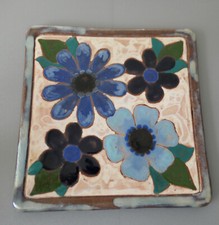 MARTINE AZEMA CERAMIC TRIVET - VALLAURIS - WALL DECORATION - MAZEMA