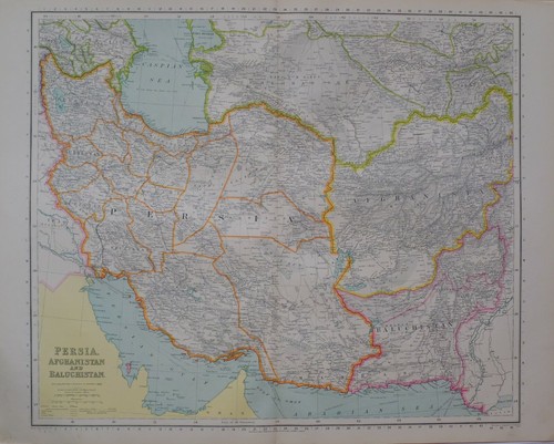 1933 carte perse afghanistan - carte,