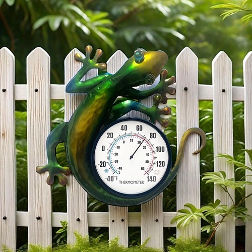 Thermomètre mural lézard - thermomètre,
