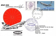 SA28k Belgium, Brussels 1974 to Tokyo, Japan, 1st flight, Sabena cover