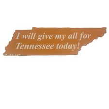 University of Tennessee Vols MDF Plaque Decor Sign 27" I will Give My All for TN