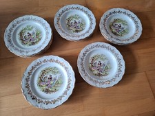 20 assiettes plates / creuses Porcelaine de digoin , service " Fragonard "