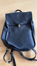 BLEU DE CHAUFFE PUNCHO BLACK LEATHER BACKPACK HANDMADE FRANCE