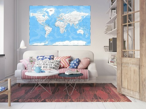 Blanc bleu b497 carte - blanc,