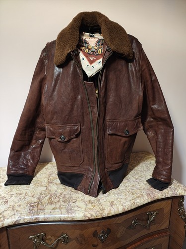 Avirex veste bombers cuir - veste,