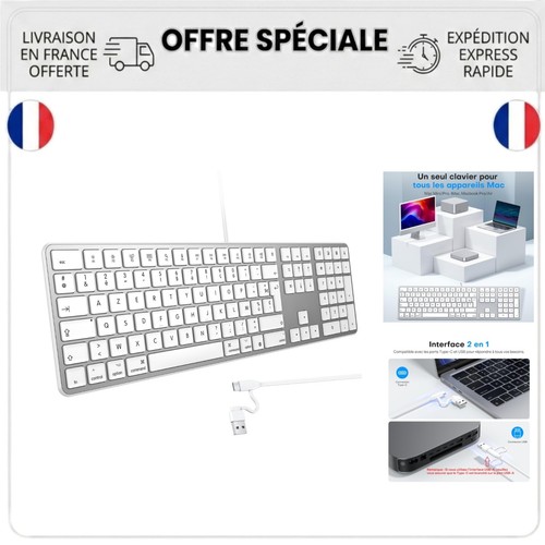 Clavier mac azerty - clavier, filaire