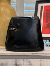 Authentic Longchamp Black Leather Roseau Shoulder Tote Bag