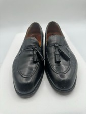 JM Weston Black Leather Tassel Penny Loafers Men Size 8.5D / US 9.5