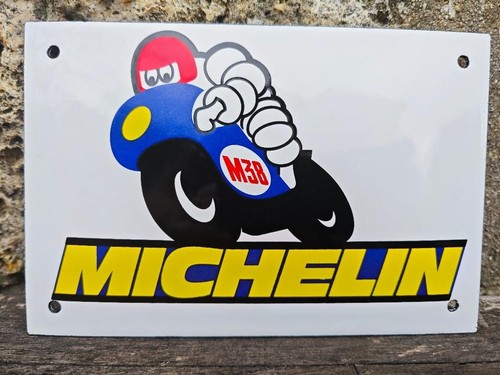 Plaque émaillée michelin m38 - plaque,