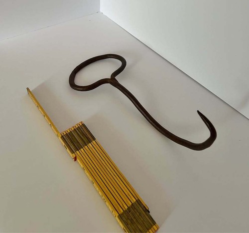 Vintage large iron - large, hook