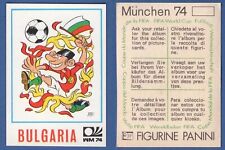 PANINI MUNCHEN 74 FOOTBALLERS FIGURE - NEW/NEW - N.251 MASCOT - BULGARIA