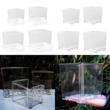 Lot de 4 pots de fleurs transparents avec excellente circulation de l'air et dra