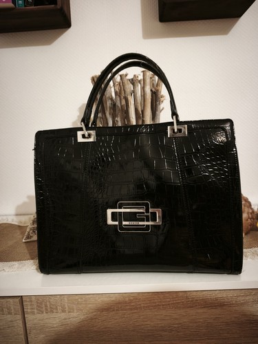 Guess sac main noir faux - sac, à