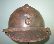 original WW1 French M15 Adrian helmet infantry casque stahlhelm casco 胄 1GM 1WK