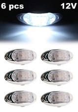 6x 12V LED Blanc Feux de Position Caravane Camper SUV 4x4 Tout Terrain Chrome
