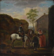 After FERDINAND DE BRAEKELEER-Original 19th Century Belgian Old Master Oil