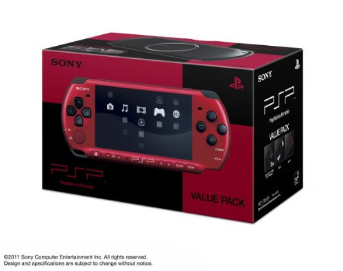 Psp 3000 red - psp, red/black