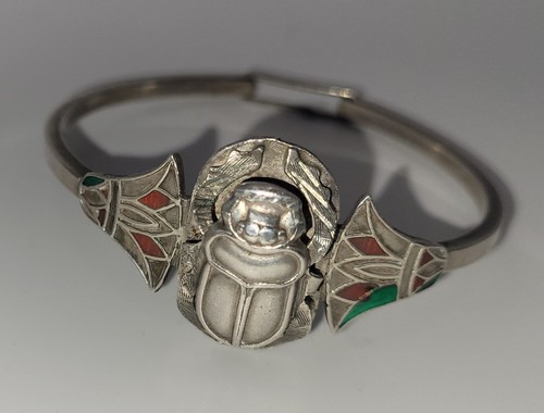 Bracelet jonc ancien argent - bracelet,