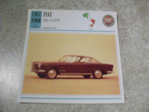 Carte fiche auto fiat - auto, s