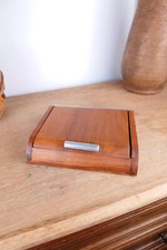 Art Deco Cigarette Box / Cigarillos - Gem's - Wood & Metal -