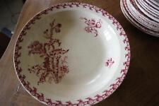 1 antique opaque porcelain salad bowl by GIEN PINK THISTLES 28.5cm