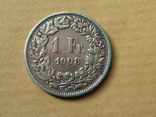 Suisse, 1 franc argent  1908