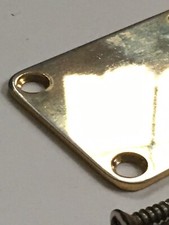 Vintage Fender Aged Gold Neck Plate Relic Tele Electric Guitar 4 Philips Screws