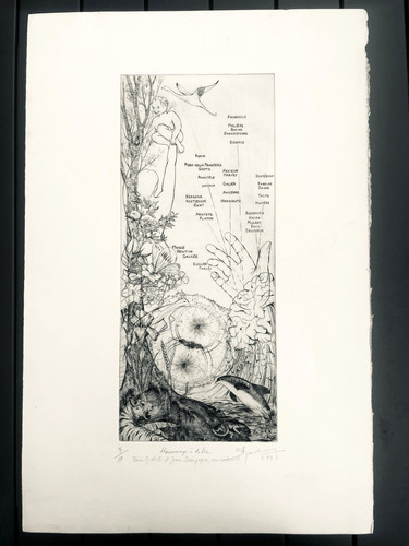 Gravure originale signée - gravure,