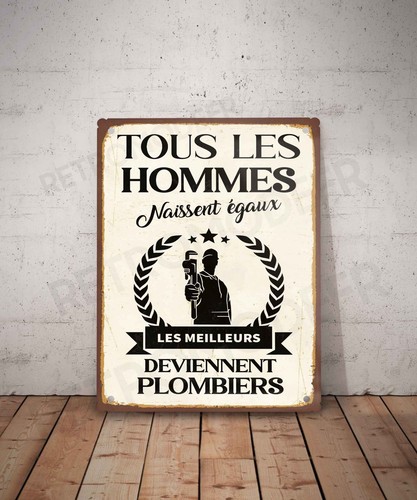 Plaque métal vintage trophée - plaque,