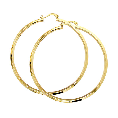 Créoles fil carré 6cm - fil,