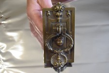 Ancien tire cloche sonnette de porte d' entrée maison bourgeoise XIXe en BRONZE