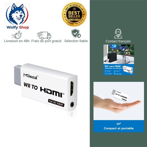 Mcbazel adaptateur wii vers - adaptateur,