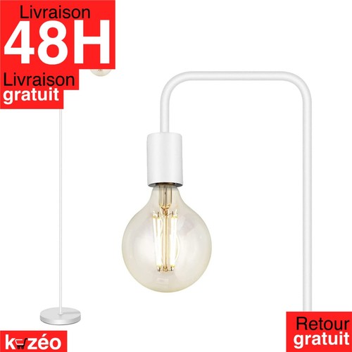 Lampadaire rétro incurvé - , en