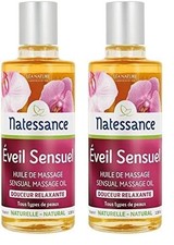 Natessance - Huile de massage - éveil sensuel 100ml (Lot de 2)