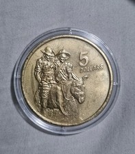 5 Dollar ANZAC 75th Anniversary 1990 Coin Uncirculated In Capsule
