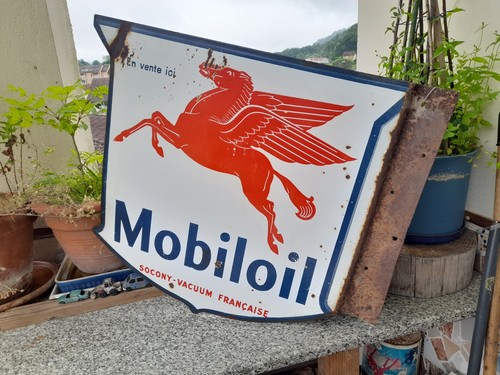 Plaque émaillée mobiloil