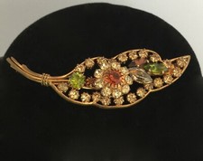 BROCHE FLORALE AJOUREE/ METAL