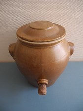 large vinegar maker old varnished sandstone decoration old french stoneware vinegar cruet