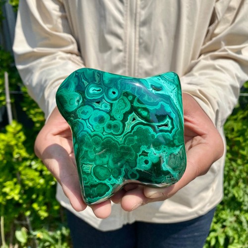 2lb natural glossy malachite - 1.2lb,