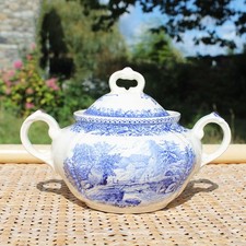 Antique Villeroy & Boch earthenware sugar bowl Burgenland model
