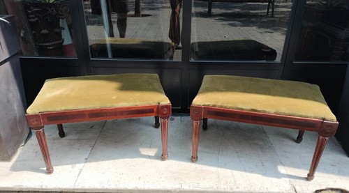 Paire bancs anciens style - paire,