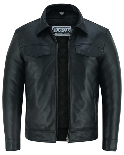 Hommes cuir motard - hommes,