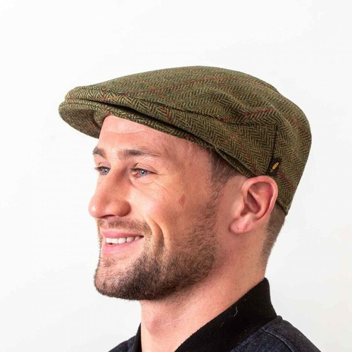 Casquette plate tweed avec - casquette, en