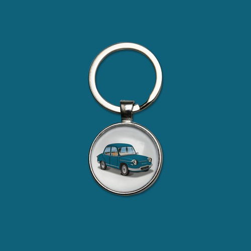 Porte clés panhard pl17 bleue - panhard,