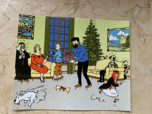 Carte postale 13x10 tintin - 13x10,