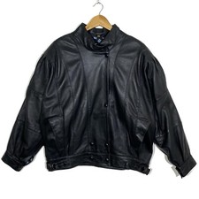 Blouson En Cuir Noir Vintage