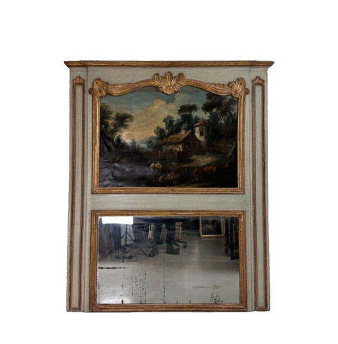 Ancien grand miroir trumeau - ancien,