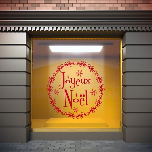 Sticker couronne de noël - 1,