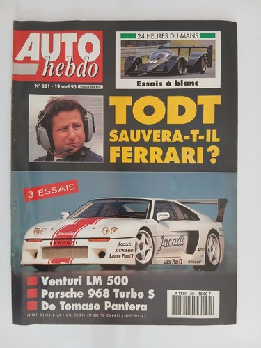 Auto hebdo 881 5 1993 - auto, n°881