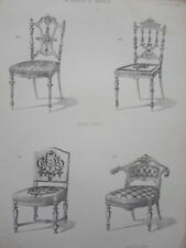 LOUIS XIII light chairs office armchair le MAGASIN de MEUBLES V.QUETIN 19th century